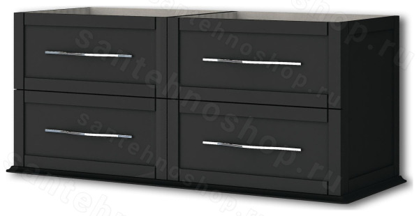 Тумба под раковину Cezares Tiffany 54955 120x55 подвесная, черный графит 120x55 подвесная, черный графит