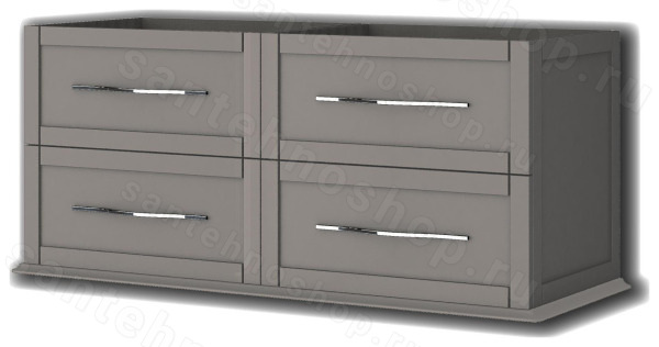 Тумба под раковину Cezares Tiffany 55244 120x55 подвесная, серое облако 120x55 подвесная, серое облако