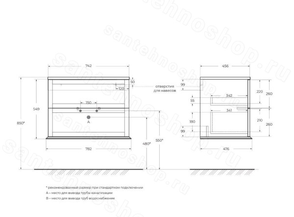 Тумба под раковину Cezares Tiffany 55330 74x55 подвесная, зеленая матовая 74x55 подвесная, зеленая матовая