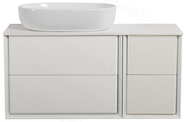 Тумба с раковиной Cezares Bellagio 00-00012826 161x49 подвесная, белая матовая 161x49 подвесная, белая матовая