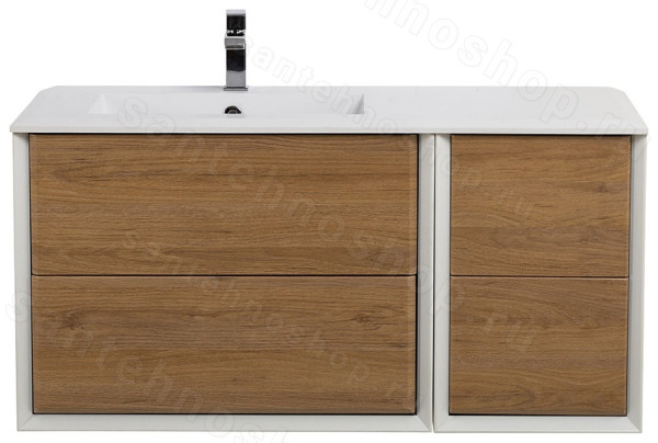Тумба с раковиной Cezares Bellagio 00-00012831 107x50 подвесная, дуб табачный 107x50 подвесная, дуб табачный