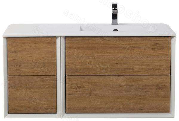 Тумба с раковиной Cezares Bellagio 00-00012834 107x50 подвесная, дуб табачный 107x50 подвесная, дуб табачный