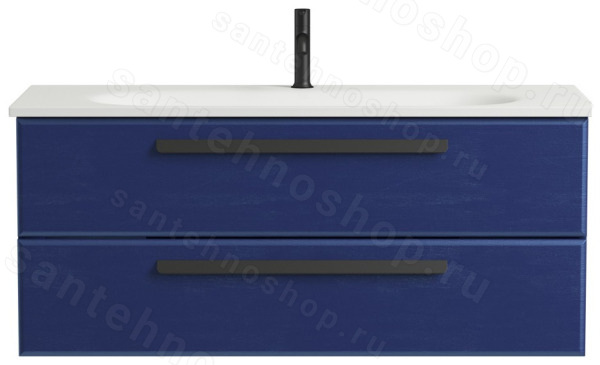 Тумба с раковиной Cezares Eco 00-00012634 120x52 подвесная, сапфир 120x52 подвесная, сапфир
