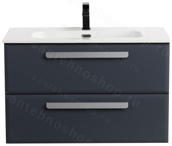 Тумба с раковиной Cezares Eco-cer-n 00-00017210 81x51 подвесная, графит 81x51 подвесная, графит