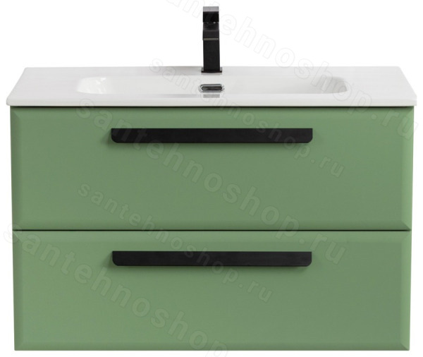 Тумба с раковиной Cezares Eco-cer-n 00-00017214 81x51 подвесная, фисташковая софт 81x51 подвесная, фисташковая софт
