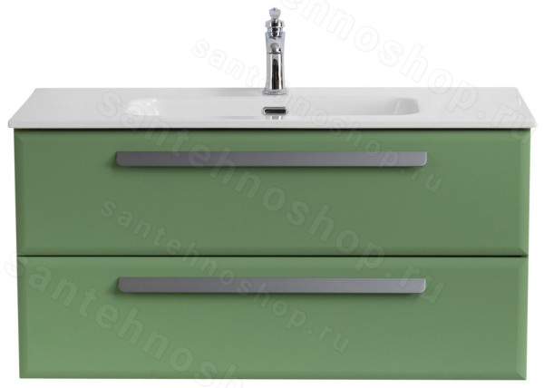 Тумба с раковиной Cezares Eco-cer-n 00-00017240 101x51 подвесная, фисташковая софт 101x51 подвесная, фисташковая софт