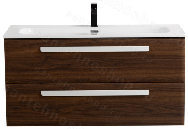 Тумба с раковиной Cezares Eco-cer-n 00-00017243 101x51 подвесная, орех шоколад софт 101x51 подвесная, орех шоколад софт