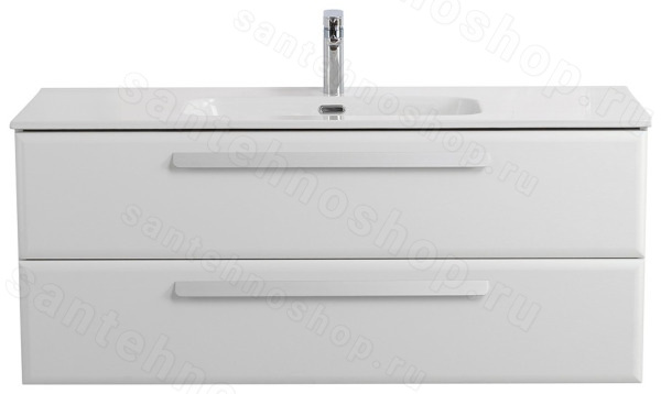 Тумба с раковиной Cezares Eco-cer-n 00-00017254 121x51 подвесная, белая матовая 121x51 подвесная, белая матовая