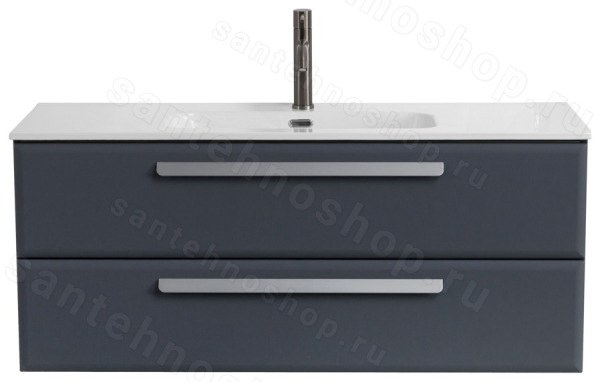 Тумба с раковиной Cezares Eco-cer-n 00-00017255 121x51 подвесная, графит 121x51 подвесная, графит