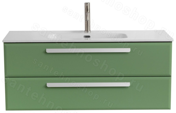 Тумба с раковиной Cezares Eco-cer-n 00-00017259 121x51 подвесная, фисташковая софт 121x51 подвесная, фисташковая софт