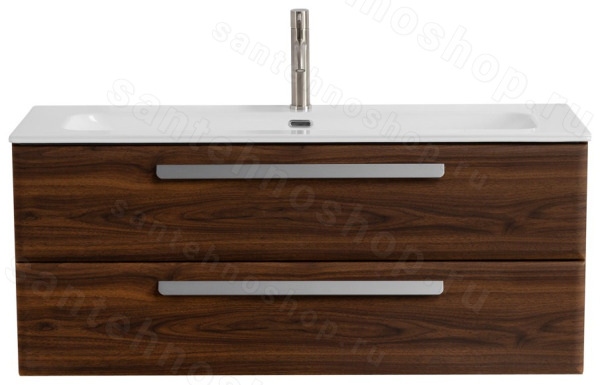 Тумба с раковиной Cezares Eco-cer-n 00-00017265 121x51 подвесная, орех шоколад софт 121x51 подвесная, орех шоколад софт