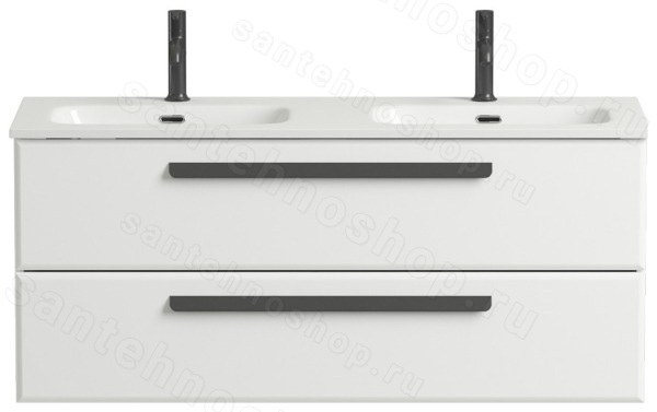 Тумба с раковиной Cezares Eco-cer-n 00-00017275 121x51 подвесная, белая глянцевая 121x51 подвесная, белая глянцевая