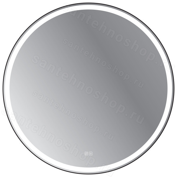Зеркало с подсветкой Cezares Cadro CZR-SPC-CADRO-900-LED-TCH-WARM 90.7x90.7, черный 90.7x90.7, черный
