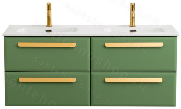 Тумба с раковиной Cezares Eco-cer-n 00-00017283 121x51 подвесная, фисташковая софт 121x51 подвесная, фисташковая софт