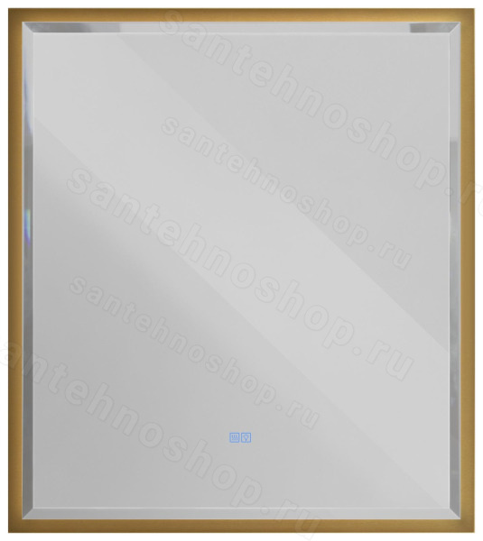 Зеркало с подсветкой Cezares Interni CZR-SPC-INT-800-900-LED-TCH-WARM-BORO 80x90, брашированное зол 80x90, брашированное золото