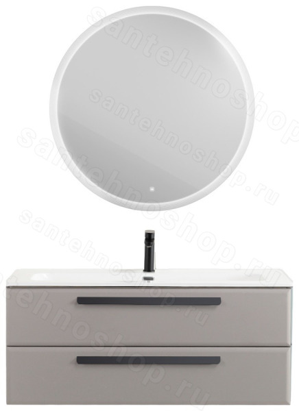 Тумба с раковиной Cezares Eco-cer-n 00-00021268 121x51 подвесная, серо-бежевая матовая 121x51 подвесная, серо-бежевая матовая