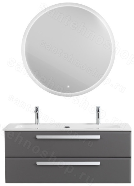 Тумба с раковиной Cezares Eco-cer-n 00-00021316 121x51 подвесная, темно-серая матовая 121x51 подвесная, темно-серая матовая