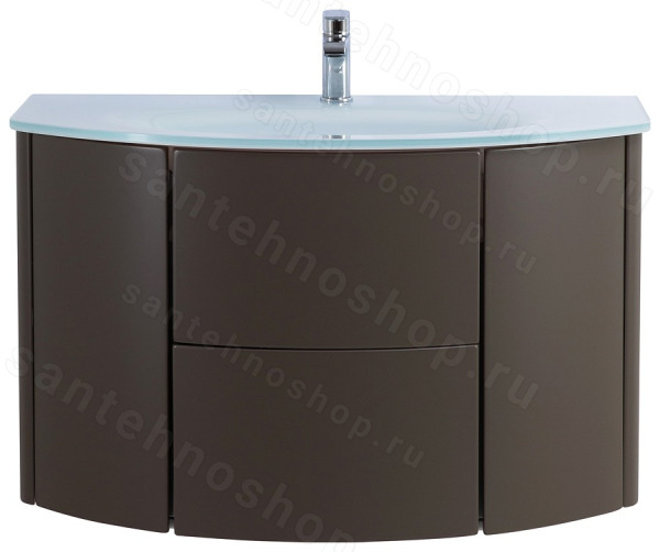 Тумба с раковиной Cezares Eden 00-00014017 91x52 подвесная, серо-коричневая матовая 91x52 подвесная, серо-коричневая матовая