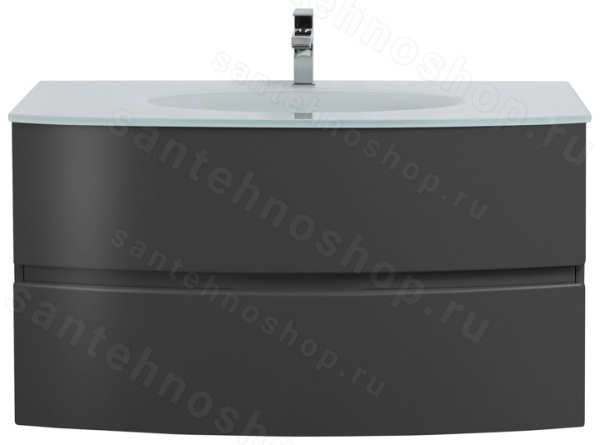 Тумба с раковиной Cezares Elettra 00-00013755 100x56 подвесная, графит 100x56 подвесная, графит