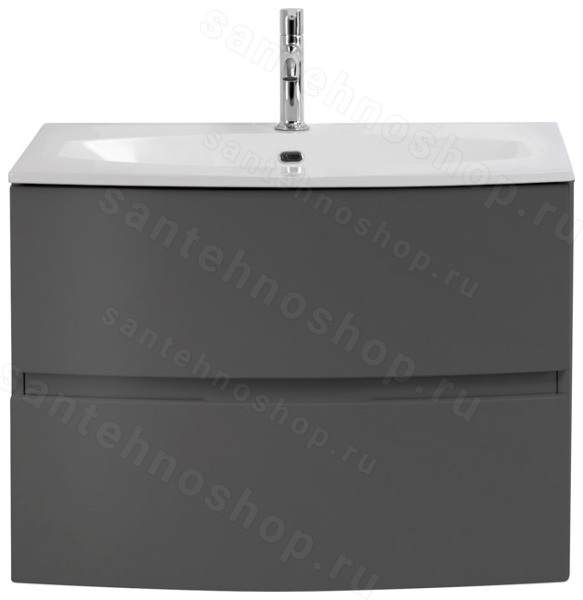 Тумба с раковиной Cezares Elettra 00-00013758 75x56 подвесная, графит 75x56 подвесная, графит