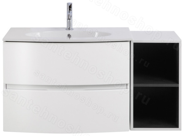 Тумба с раковиной Cezares Elettra 00-00013868 104x56 подвесная, белая матовая 104x56 подвесная, белая матовая