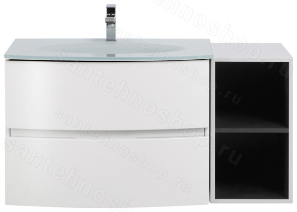 Тумба с раковиной Cezares Elettra 00-00013870 104x56 подвесная, белая матовая 104x56 подвесная, белая матовая