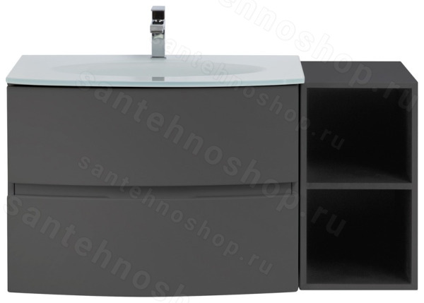Тумба с раковиной Cezares Elettra 00-00013871 104x56 подвесная, графит 104x56 подвесная, графит