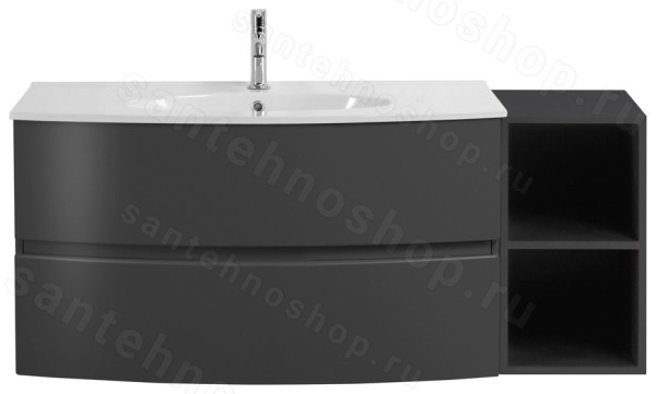 Тумба с раковиной Cezares Elettra 00-00013882 130x56 подвесная, графит 130x56 подвесная, графит