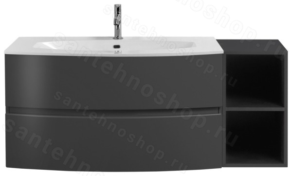 Тумба с раковиной Cezares Elettra 00-00013884 130x56 подвесная, графит 130x56 подвесная, графит