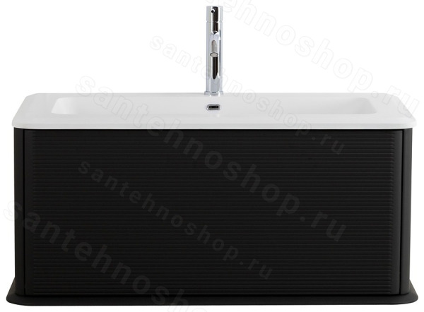 Тумба с раковиной Cezares Idra 00-00018405 98x44 подвесная, черная матовая 98x44 подвесная, черная матовая