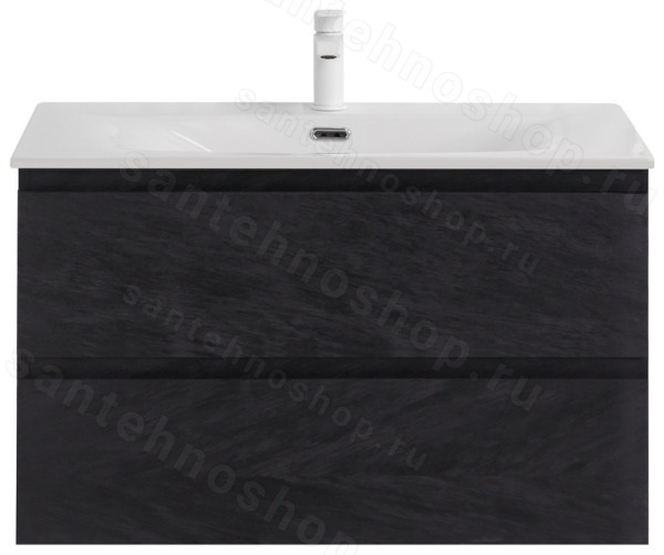 Тумба с раковиной Cezares Molveno 00-00017123 91x51 подвесная, черная 91x51 подвесная, черная