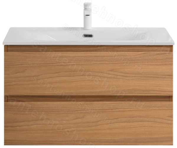 Тумба с раковиной Cezares Molveno 00-00017124 91x51 подвесная, светлый орех 91x51 подвесная, светлый орех