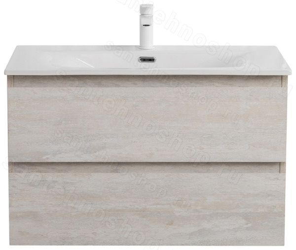 Тумба с раковиной Cezares Molveno 45538 81x51 подвесная, светлое дерево 81x51 подвесная, светлое дерево
