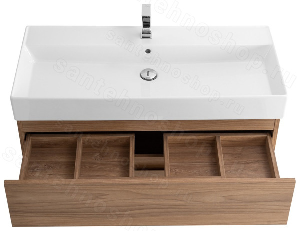 Тумба с раковиной Cezares Molveno 46 00-00011435 100x62 подвесная, светлый орех 100x62 подвесная, светлый орех
