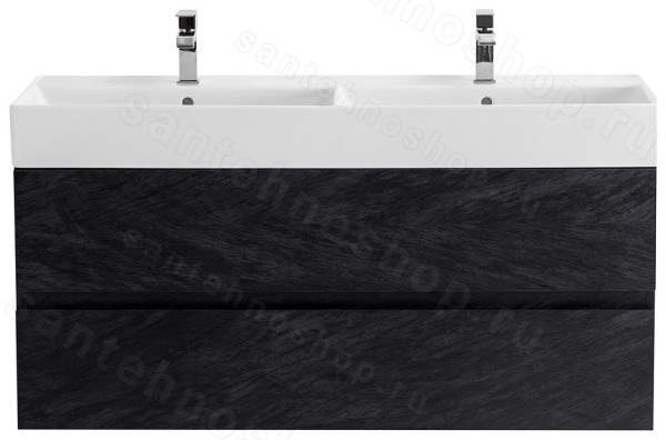 Тумба с раковиной Cezares Molveno 46 00-00011437 120x62 подвесная, черная 120x62 подвесная, черная