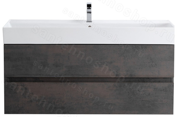 Тумба с раковиной Cezares Molveno 46 00-00012016 120x62 подвесная, оксид 120x62 подвесная, оксид