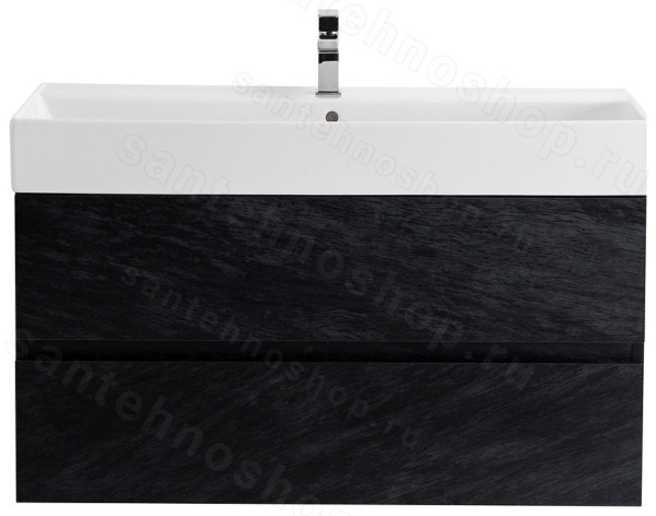 Тумба с раковиной Cezares Molveno 46 00-00012020 80x62 подвесная, черная 80x62 подвесная, черная