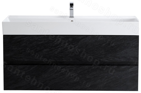 Тумба с раковиной Cezares Molveno 46 00-00012022 120x62 подвесная, черная 120x62 подвесная, черная