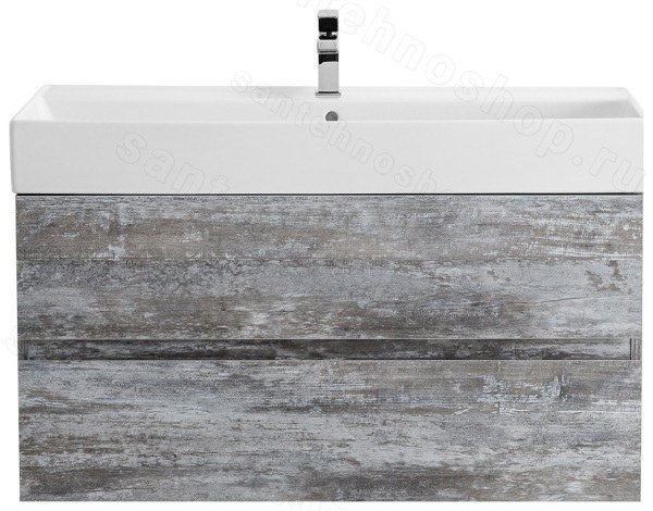 Тумба с раковиной Cezares Molveno 46 00-00012027 100x62 подвесная, серое дерево 100x62 подвесная, серое дерево