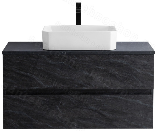 Тумба с раковиной Cezares Molveno 46 00-00012902 100x52 подвесная, антрацит 100x52 подвесная, антрацит