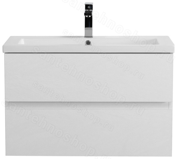 Тумба с раковиной Cezares Molveno 46 00-00018008 81x53 подвесная, белый лед 81x53 подвесная, белый лед