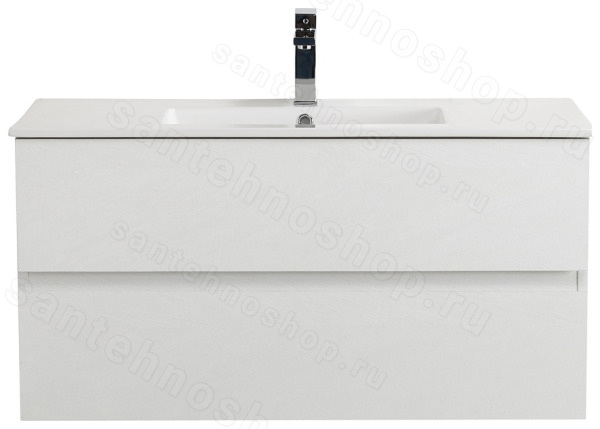 Тумба с раковиной Cezares Molveno 46 00-00018020 101x51 подвесная, белый лед 101x51 подвесная, белый лед