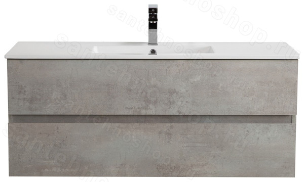 Тумба с раковиной Cezares Molveno 46 00-00018024 121x51 подвесная, бетон 121x51 подвесная, бетон
