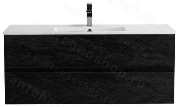 Тумба с раковиной Cezares Molveno 46 00-00018025 121x51 подвесная, черная 121x51 подвесная, черная