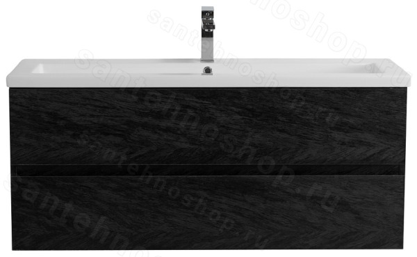 Тумба с раковиной Cezares Molveno 46 00-00018028 121x53 подвесная, черная 121x53 подвесная, черная
