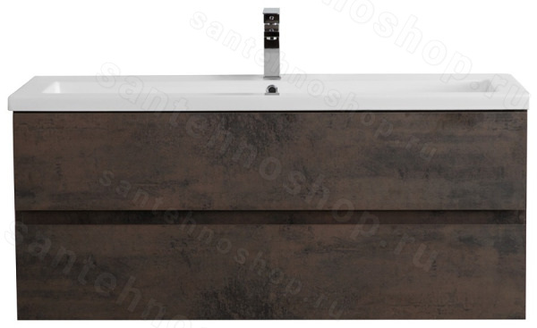 Тумба с раковиной Cezares Molveno 46 00-00018029 121x53 подвесная, оксид 121x53 подвесная, оксид