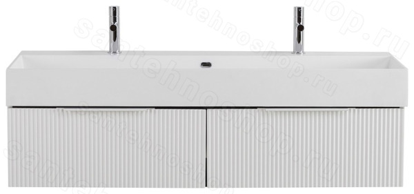Тумба с раковиной Cezares Premium 00-00013895 121x36 подвесная, белая матовая 121x36 подвесная, белая матовая
