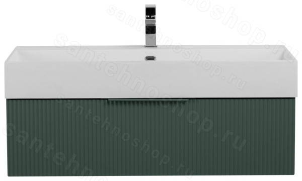 Тумба с раковиной Cezares Premium 00-00013909 91x36 подвесная, зеленая матовая 91x36 подвесная, зеленая матовая