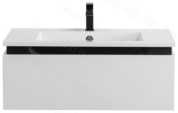 Тумба с раковиной Cezares Slider 00-00017101 100x31 подвесная, белая матовая 100x31 подвесная, белая матовая