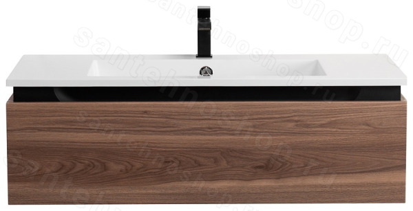 Тумба с раковиной Cezares Slider 00-00017107 100x31 подвесная, орех дымчатый 100x31 подвесная, орех дымчатый
